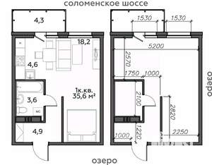 1-к квартира, строящийся дом, 36м2, 10/25 этаж