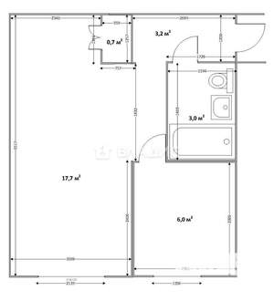 1-к квартира, вторичка, 31м2, 4/4 этаж