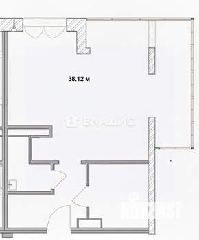 1-к квартира, вторичка, 42м2, 9/9 этаж