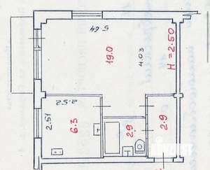 1-к квартира, вторичка, 31м2, 5/5 этаж