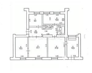 5-к квартира, вторичка, 117м2, 1/5 этаж