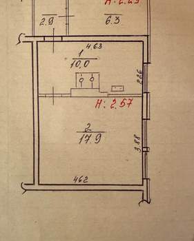 1-к квартира, вторичка, 36м2, 1/1 этаж