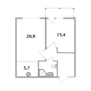 2-к квартира, вторичка, 57м2, 15/19 этаж