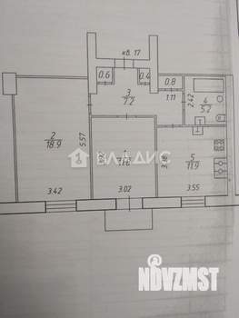 2-к квартира, вторичка, 57м2, 3/4 этаж