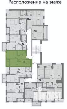 1-к квартира, вторичка, 43м2, 2/4 этаж