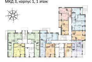 1-к квартира, вторичка, 52м2, 1/4 этаж