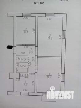 3-к квартира, вторичка, 67м2, 3/3 этаж