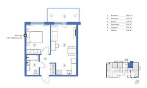 2-к квартира, вторичка, 43м2, 2/9 этаж