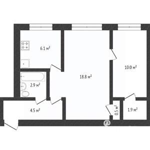 2-к квартира, вторичка, 40м2, 2/3 этаж