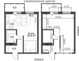 1-к квартира, строящийся дом, 36м2, 25/25 этаж