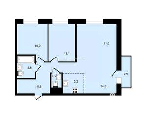 4-к квартира, вторичка, 69м2, 21/23 этаж