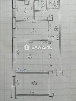 3-к квартира, вторичка, 78м2, 2/4 этаж