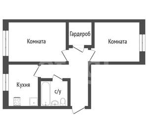 2-к квартира, вторичка, 51м2, 4/4 этаж