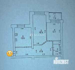2-к квартира, вторичка, 69м2, 3/5 этаж