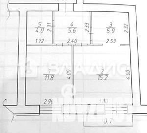 2-к квартира, вторичка, 43м2, 5/9 этаж