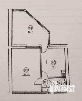 1-к квартира, вторичка, 47м2, 1/3 этаж