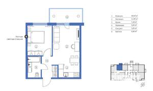 2-к квартира, вторичка, 43м2, 3/9 этаж