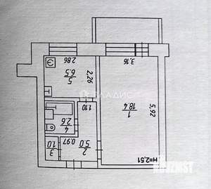 1-к квартира, вторичка, 35м2, 2/3 этаж