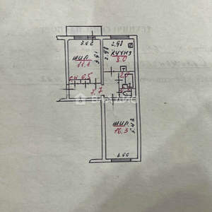 2-к квартира, вторичка, 47м2, 2/5 этаж