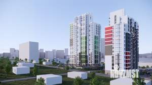 1-к квартира, строящийся дом, 35м2, 17/23 этаж