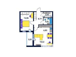 2-к квартира, вторичка, 62м2, 10/14 этаж