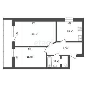 2-к квартира, вторичка, 48м2, 3/5 этаж