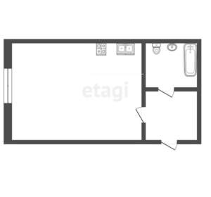 Студия квартира, вторичка, 27м2, 1/9 этаж