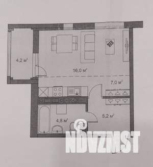1-к квартира, вторичка, 37м2, 6/8 этаж